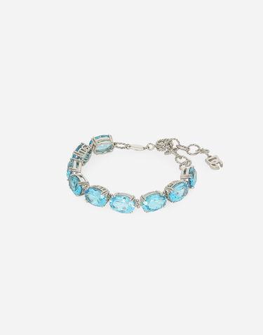 Гривна Dolce & Gabbana Dolce & Gabbana Anna 18kt White Gold Bracelet with Light Blue Topazes Синьо | WBQA4GWTOLB80001, 2