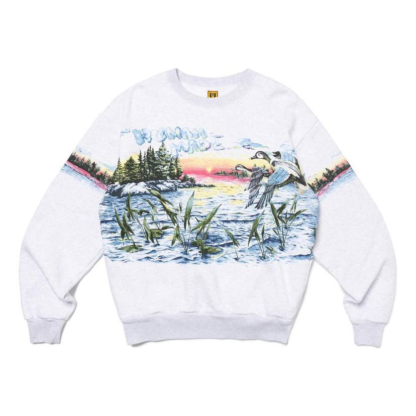Пуловер Human Made HUMAN MADE Hunting Print Sweatshirt Сиво | HM26CS025