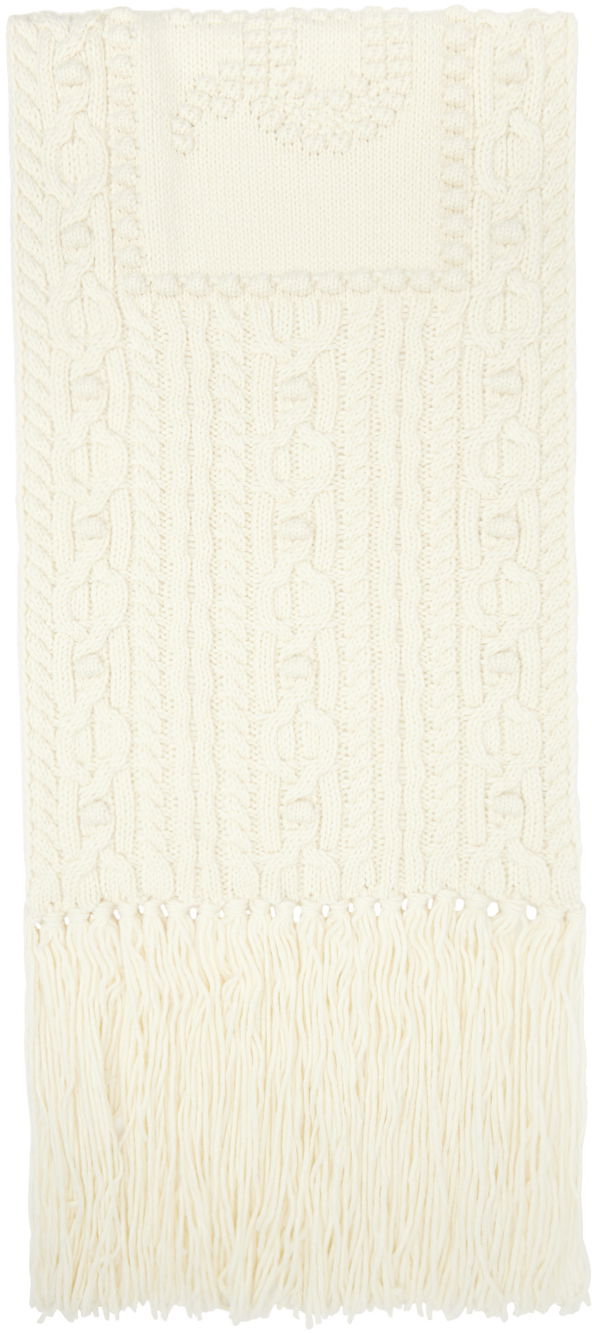 Пуловер Jean Paul Gaultier Knitted Scarf With Fringe Бяло | 24/31-U-EC050-M080-64, 1