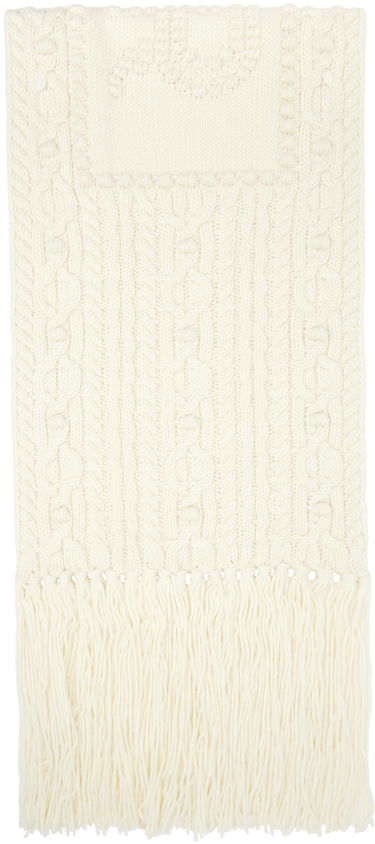 Пуловер Jean Paul Gaultier Knitted Scarf With Fringe Бяло | 24/31-U-EC050-M080-64, 1