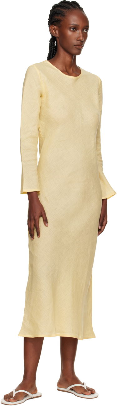 Pокля Baserange Baserange Dydine Long Sleeve Maxi Dress Жълто | DRDYL-FL-AU25, 3