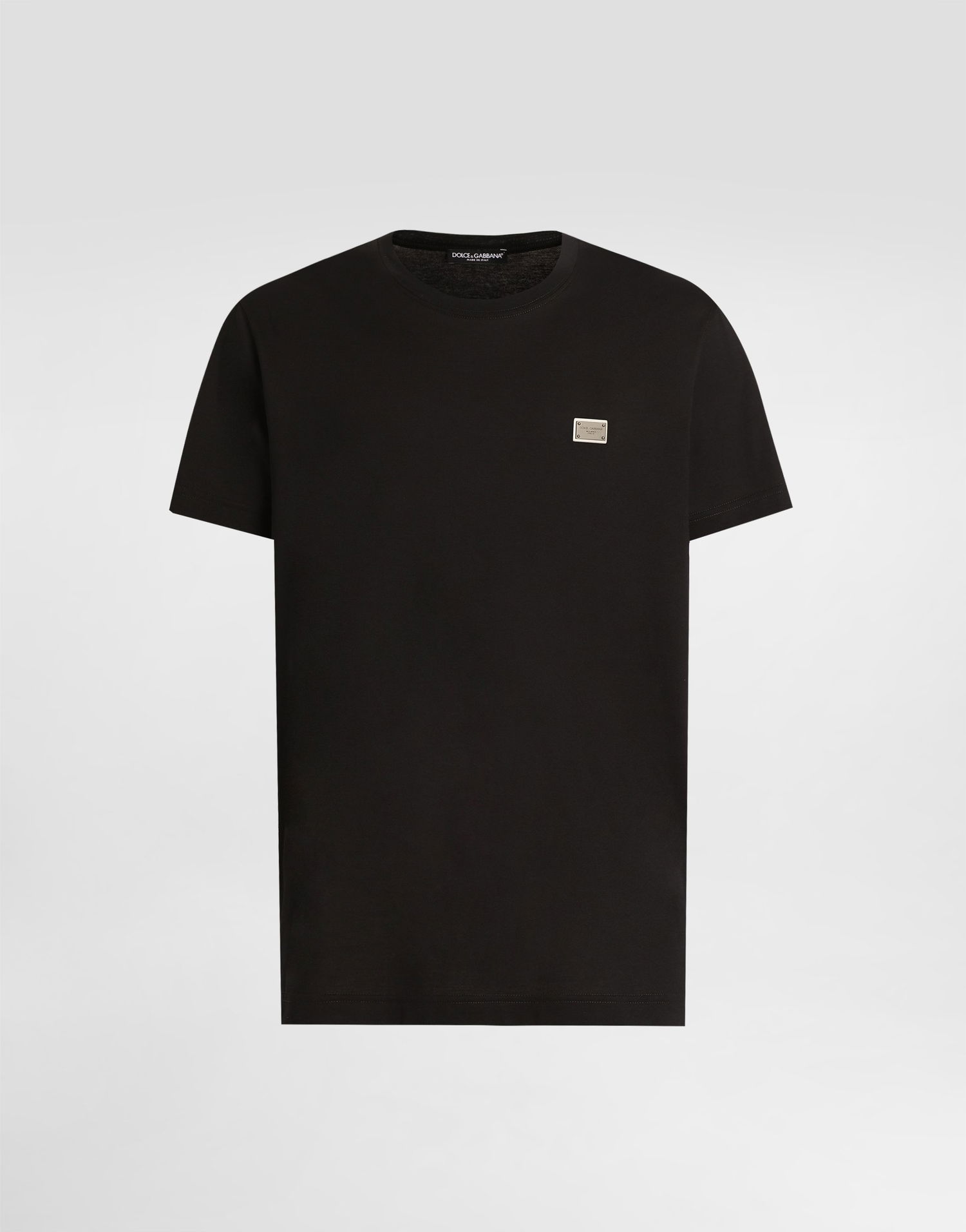 Тениска Dolce & Gabbana Cotton T-Shirt With Tag Черно | G8RN8TG7N7AN0000, 0