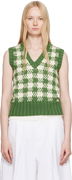 YMC Heidi Checkered Knit Vest