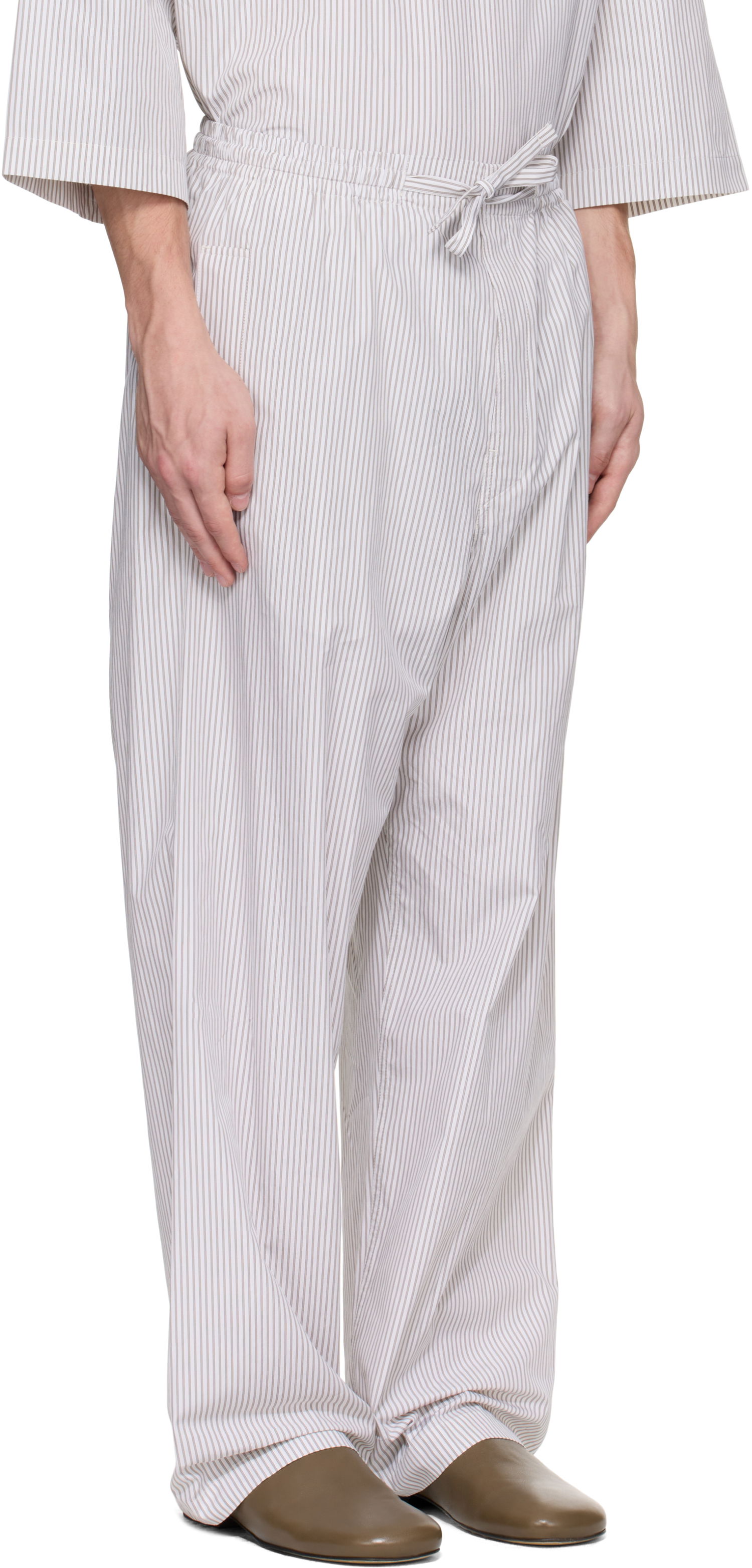 Пижама LEMAIRE Lemaire Striped Pyjama Trousers Бяло | PA1211 LF1409, 1