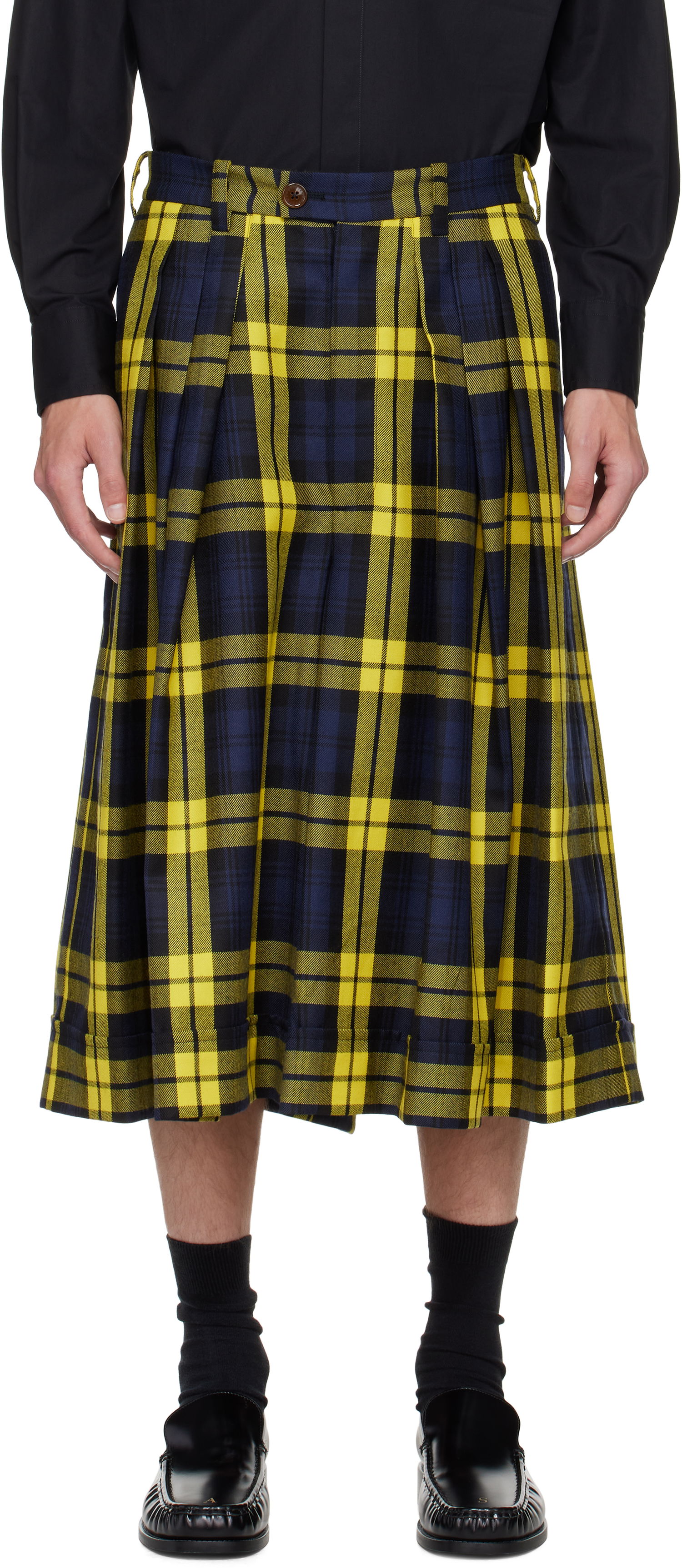 Къси панталони Vivienne Westwood Vivienne Westwood Pleated Tartan Culottes Жълто | 3F01000C-W0175-, 0