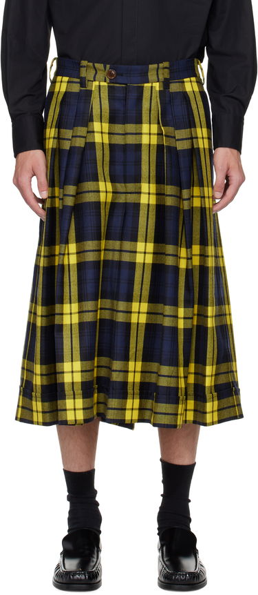 Къси панталони Vivienne Westwood Vivienne Westwood Pleated Tartan Culottes Жълто | 3F01000C-W0175-, 0
