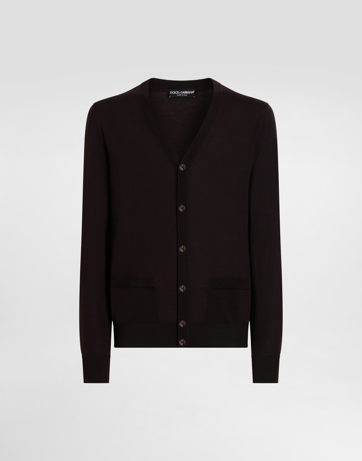 Пуловер Dolce & Gabbana Dolce & Gabbana V-Neck Wool Cardigan Бургунди | GXV01TJDVBVM0682, 0