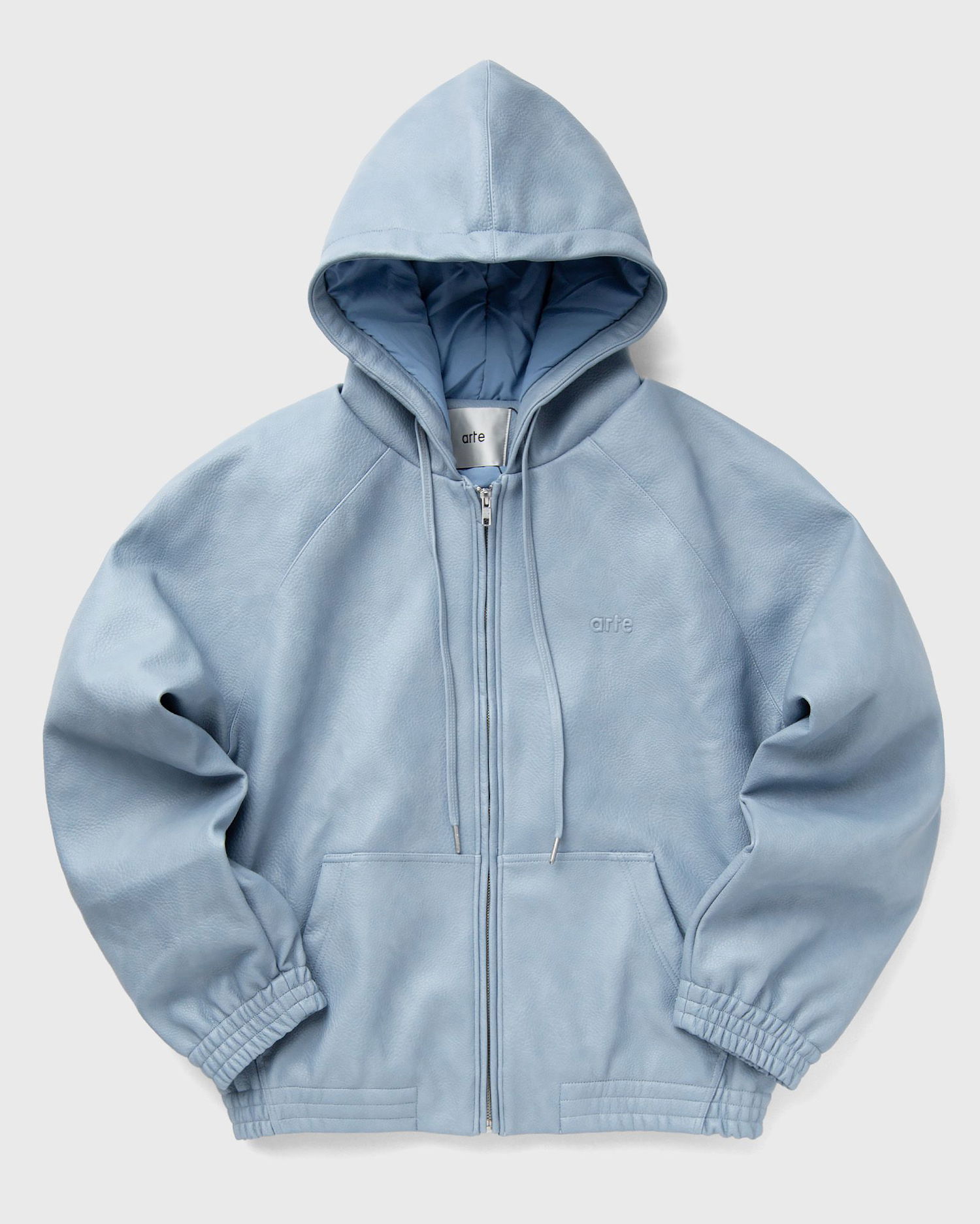Яке бомбър Arte Antwerp Leather Hoodied Bomber Jacket Синьо | AW24-040J-BLUE, 0