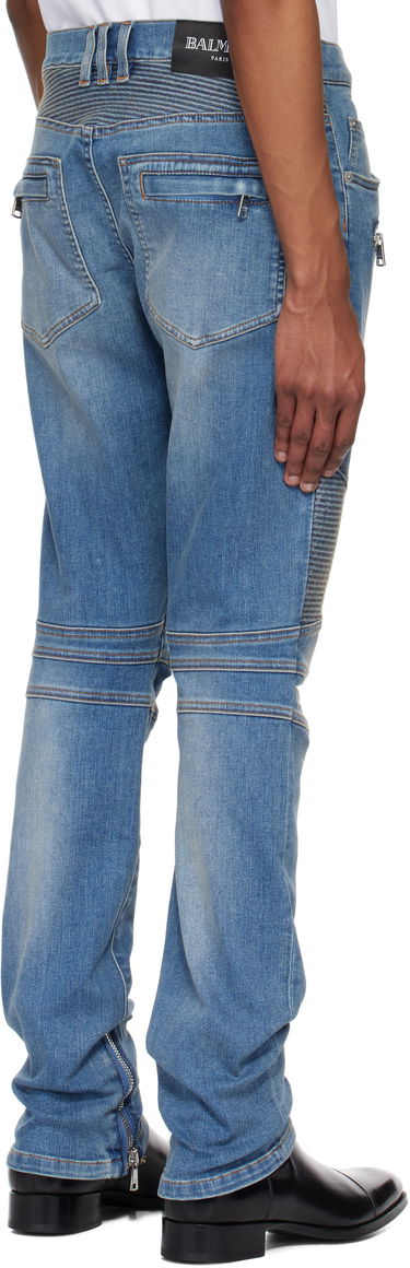 Дънки Balmain Balmain Slim-Fit Biker Jeans Синьо | EH1MG115DF44, 2
