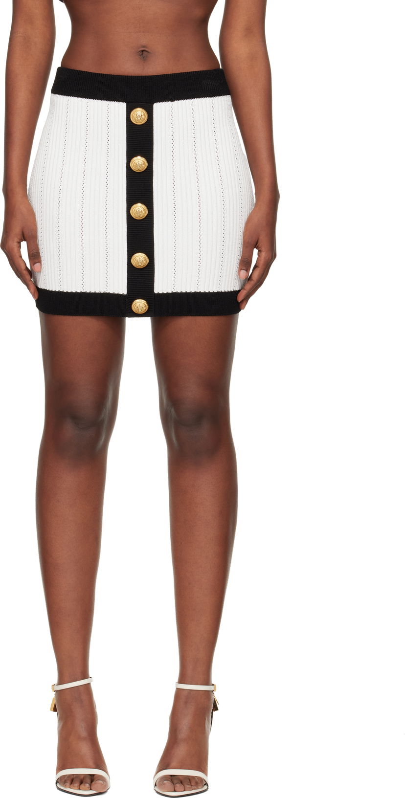 Пола Balmain Balmain Pointelle Miniskirt Многоцветен | FF1LB039KI64