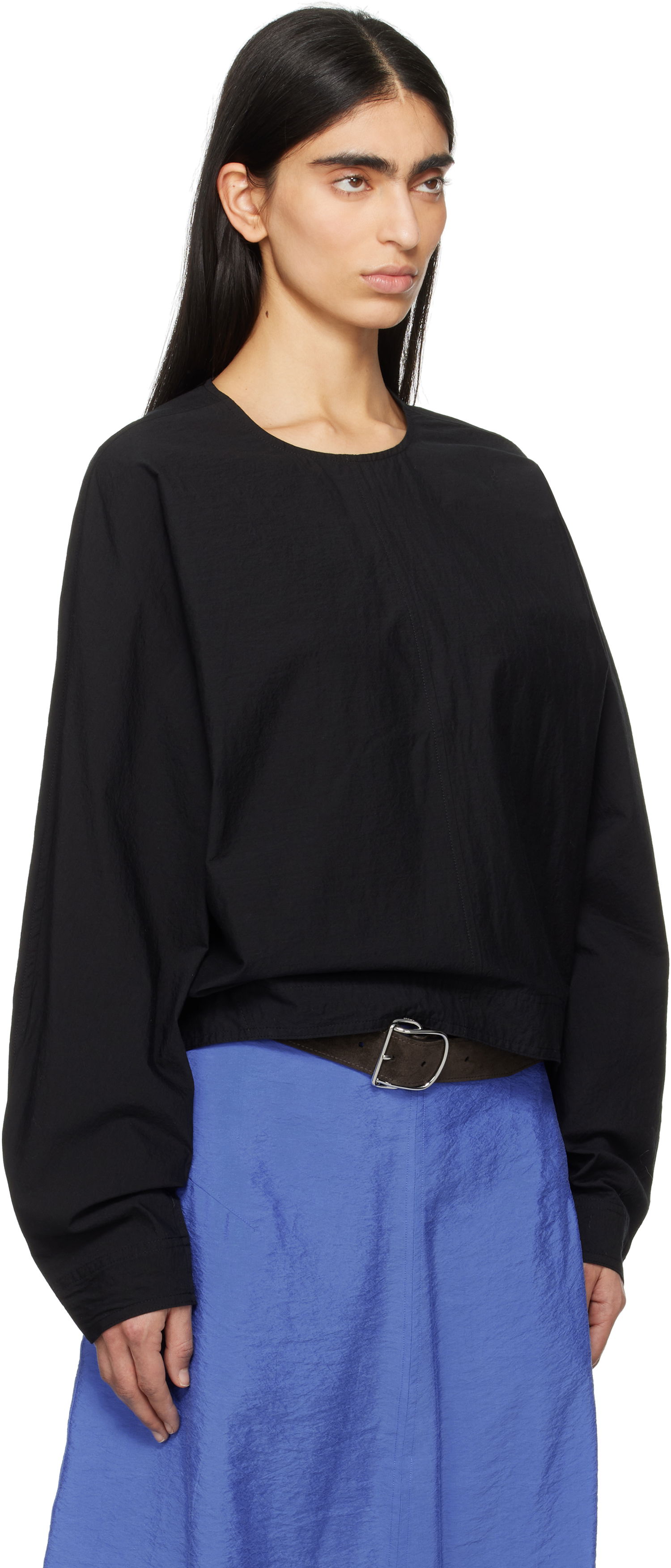 Пуловер TOTEME TOTEME Batwing Top Черно | 252-WRT0431-FB0374, 1