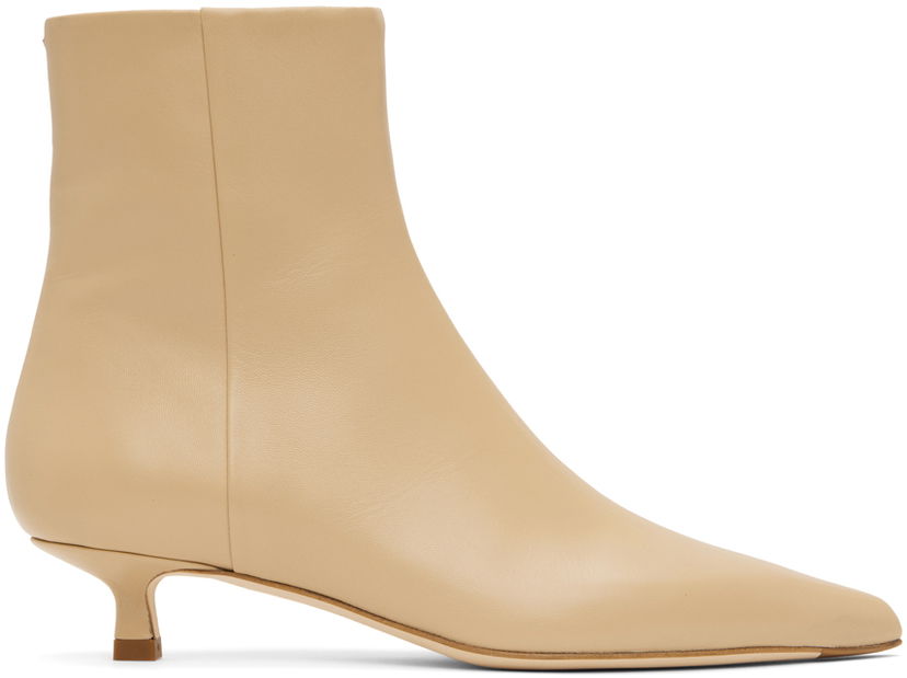 Грижа за обувките Aeyde Aeyde Sofie Kitten Heel Ankle Boots Бежово | A11-AB-RMAP35KT-223-957-007