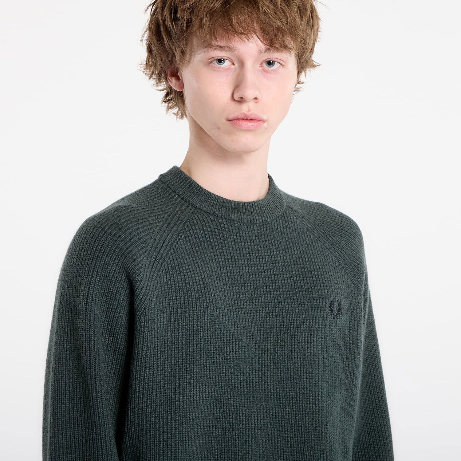 Пуловер Fred Perry Lambswool Raglan Jumper Зелено | K1548 X89, 1