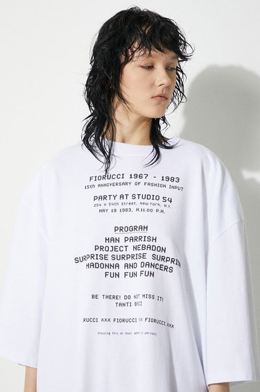 Тениска Fiorucci Fiorucci Invitation Print T-Shirt Бяло | U01FPTSH107CJ01WH01, 4