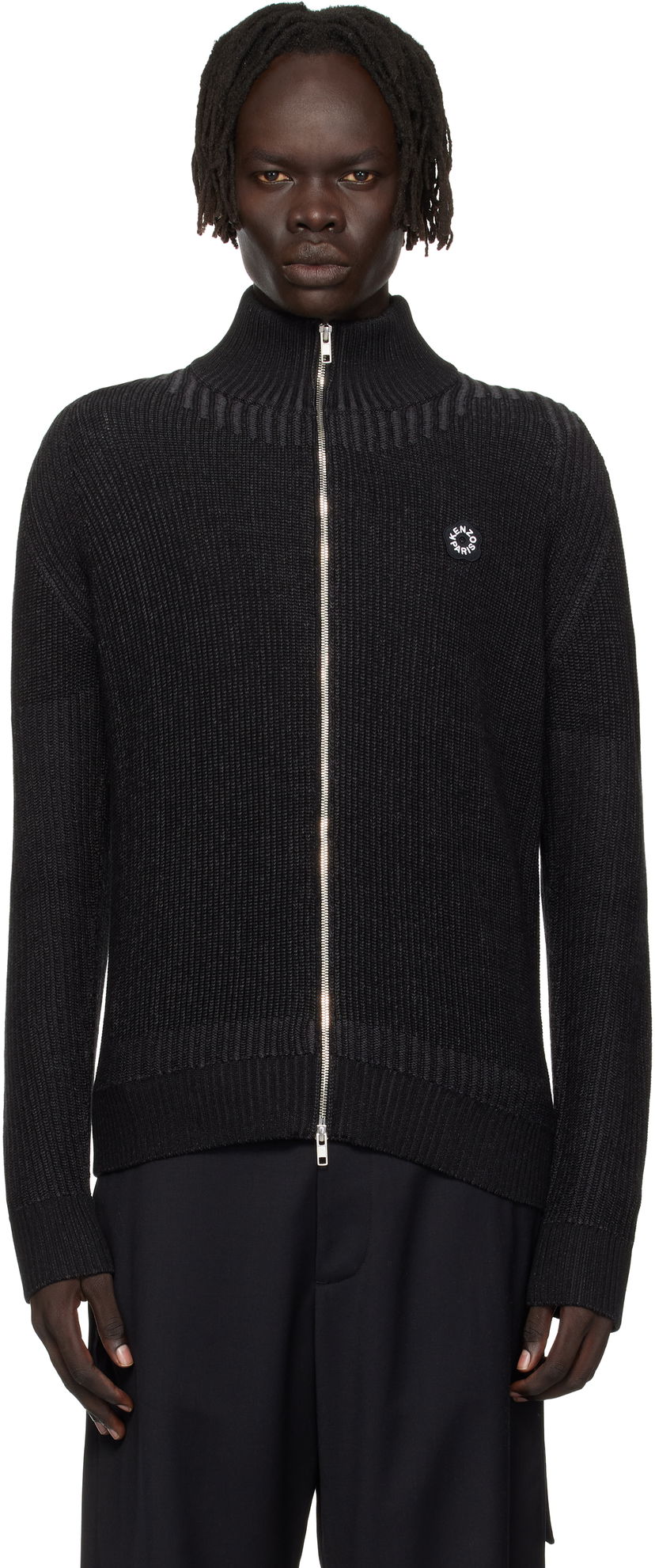 Пуловер KENZO Kenzo Paris 'Boke Flower 2.0' Zip Cardigan Черно | FF65CA7403LH