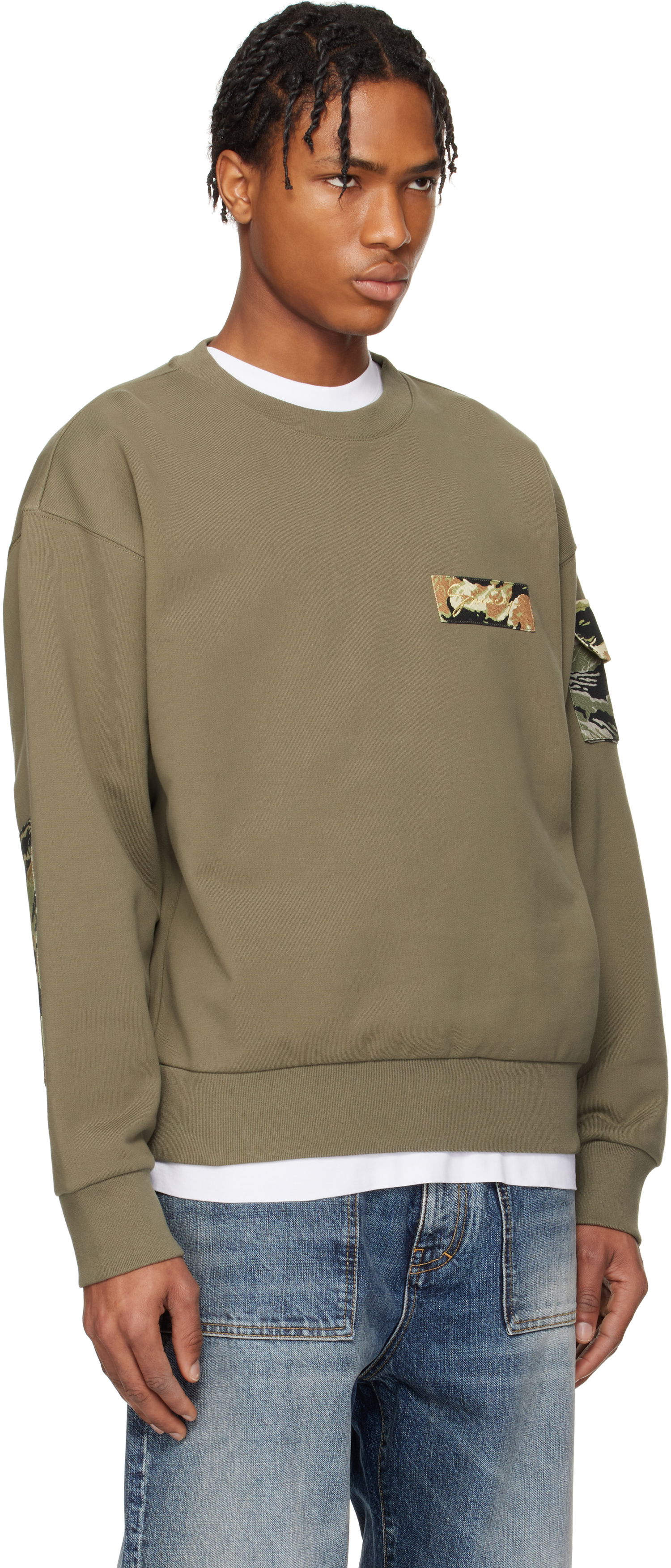 Суитчър Givenchy Givenchy Camo Patches Sweatshirt Зелено | BMJ0LC3YQ6333, 1