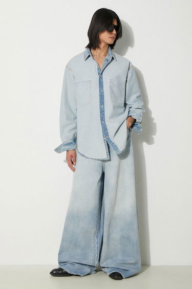 Риза VETEMENTS VETEMENTS Inside-Out Relaxed Denim Shirt Синьо | UE64SH500N, 1
