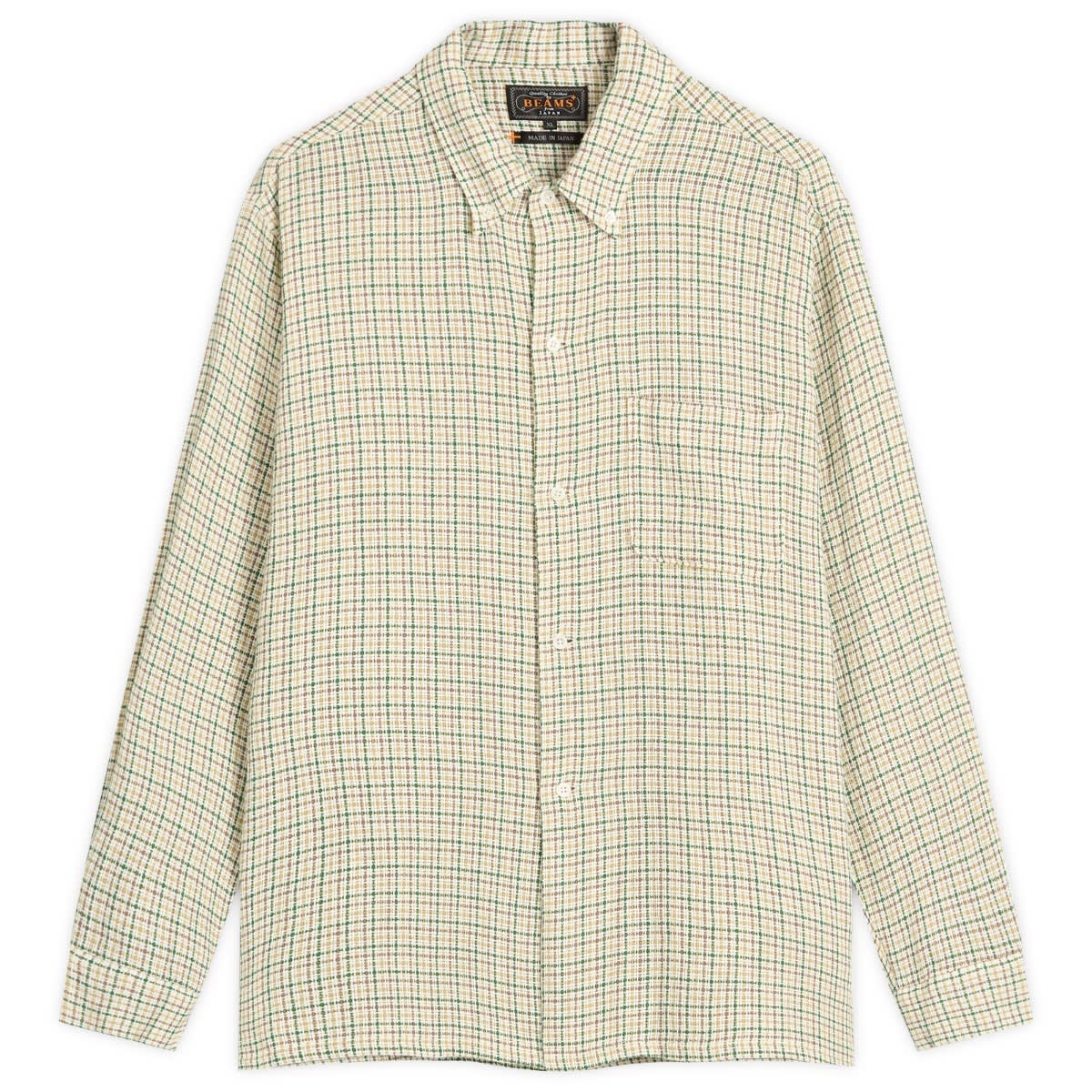Риза BEAMS Beams Plus Gunclub Mesh Button Down Shirt, Size X-Large Бежово | 3811-1162-139-01, 1