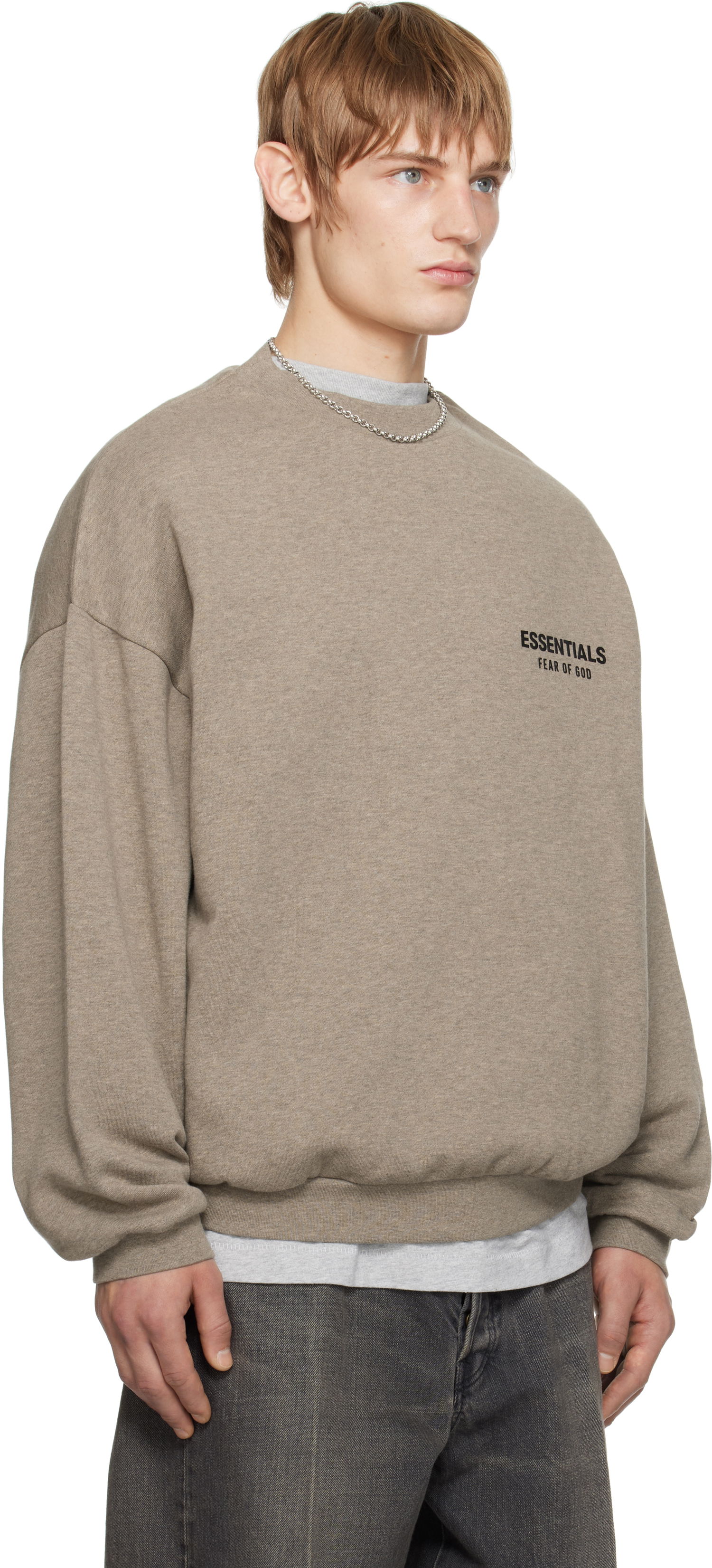 Пуловер Fear of God Fear of God ESSENTIALS Fleece Crewneck Sweatshirt Кафяво | 192HO246269F, 1