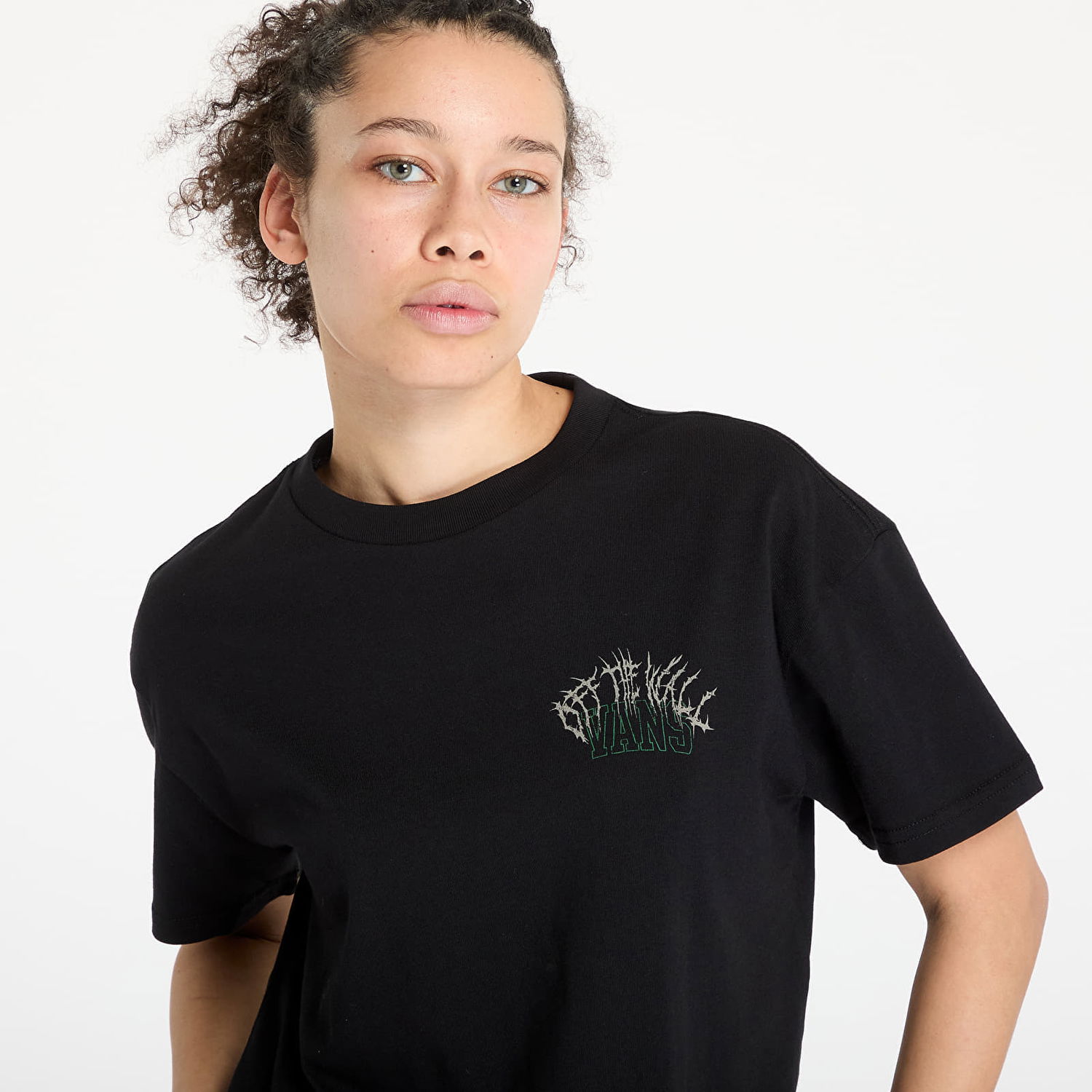 Тениска Vans Metal University Oversized Short Sleeve T-Shirt Черно | VN000MCNBLK1, 1