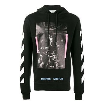 Суитчър Off-White Off-White Caravaggio Diag Hoodie Черно | OMBB003S171920901088, 0