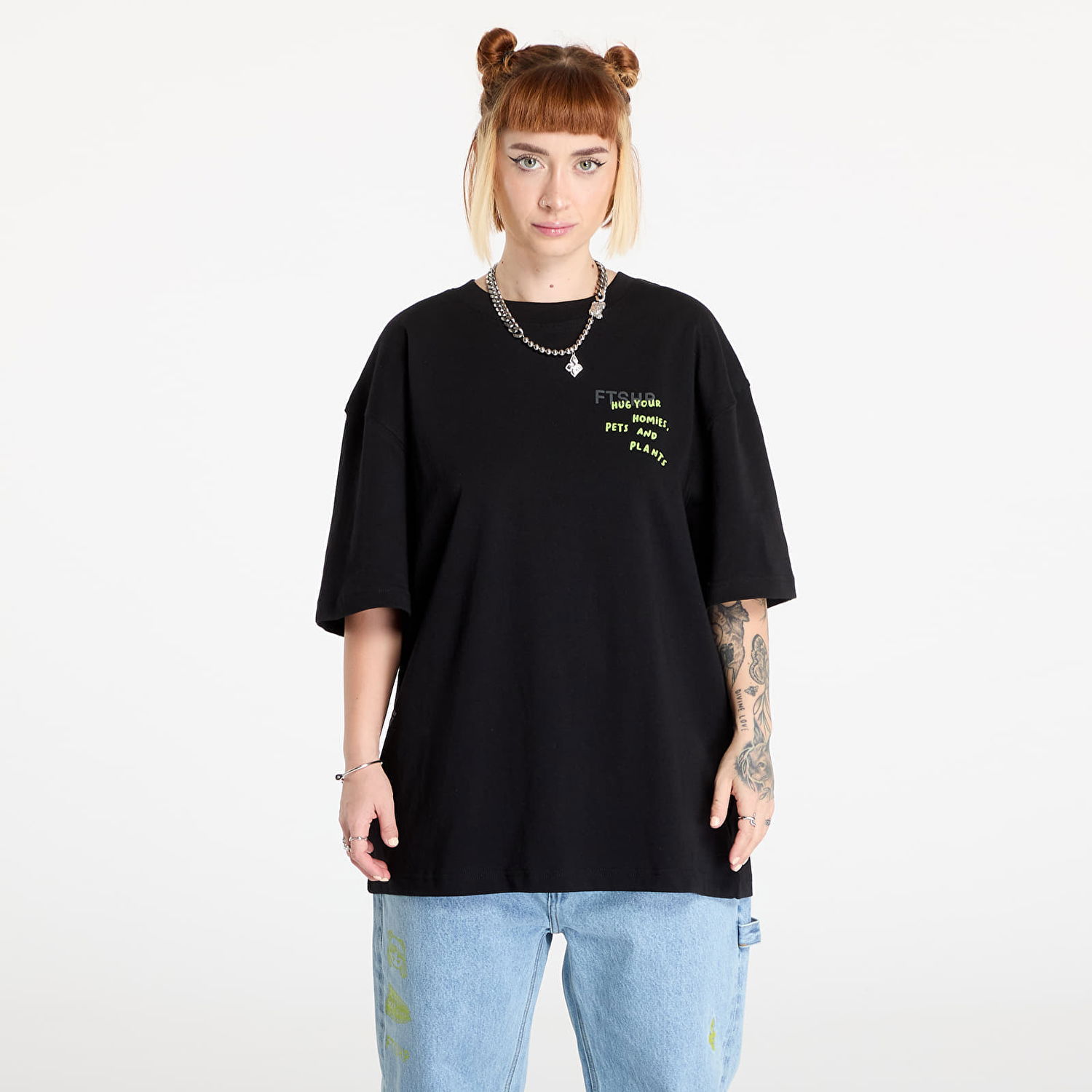 Тениска Footshop FTSHP x Spiritual Gangster Yup T-Shirt Черно | FTSHP_386, 1