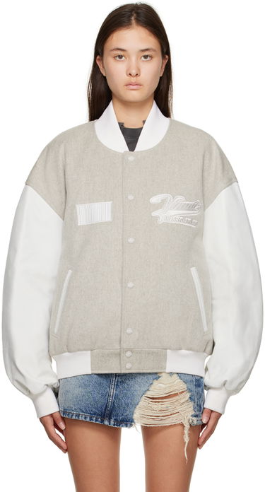 Яке бомбър VETEMENTS VTMNTS Appliqué Bomber Jacket Сиво | VL16JA380O, 0