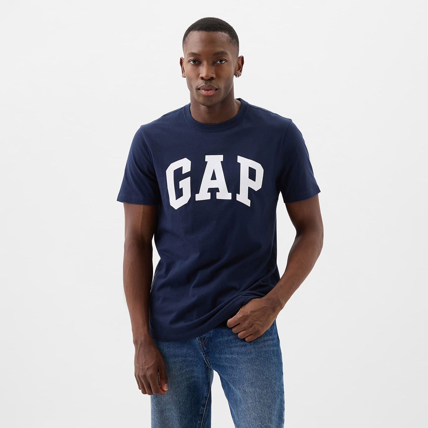 Тениска GAP Basic Logo Tee Tapestry Navy Тъмно синьо | 856659-04, 0