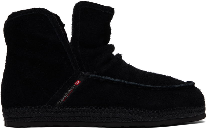 Кецове и обувки Diesel D-Lukas Akb Felt Espadrille Ankle Boots Черно | Y03619-P6898-T8013