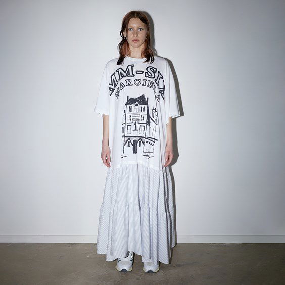 Pокля Maison Margiela MM6 Dress Бяло | S52CT0762-961, 0
