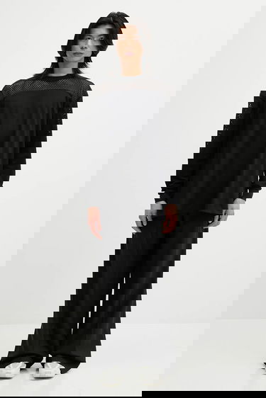 Тениска Rick Owens Rick Owens DRKSHDW Knitted - Girdered Long-Sleeve T-Shirt Черно | CM01E1673.CHJGOM, 3