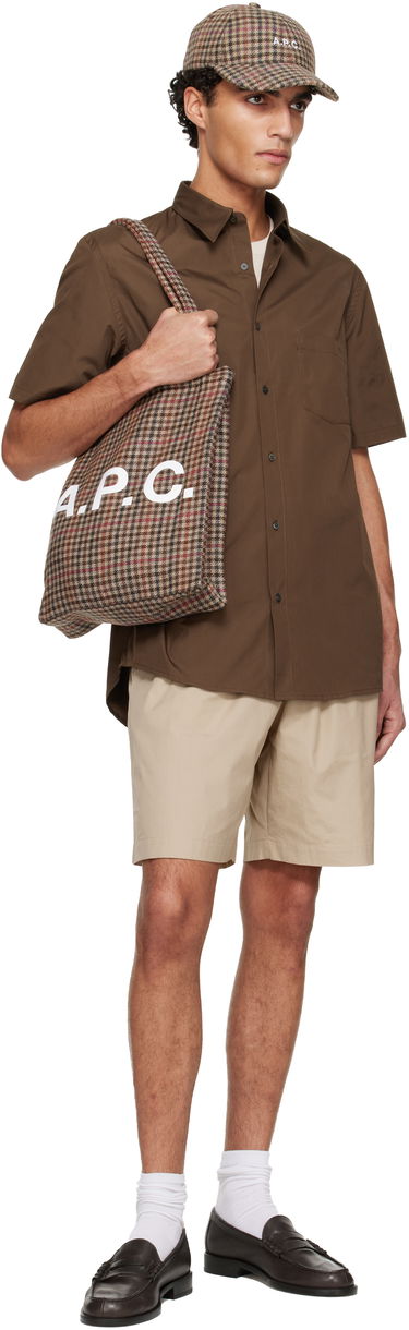 Риза A.P.C. Bart Short Sleeve Shirt Кафяво | COHLE-M12005, 3