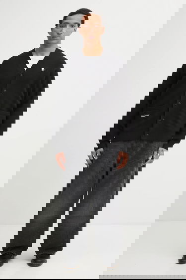 Пуловер AAPE by A Bathing Ape AAPE Now V-Neck Button-Front Cardigan Черно | AAPKNMC356XXP, 4