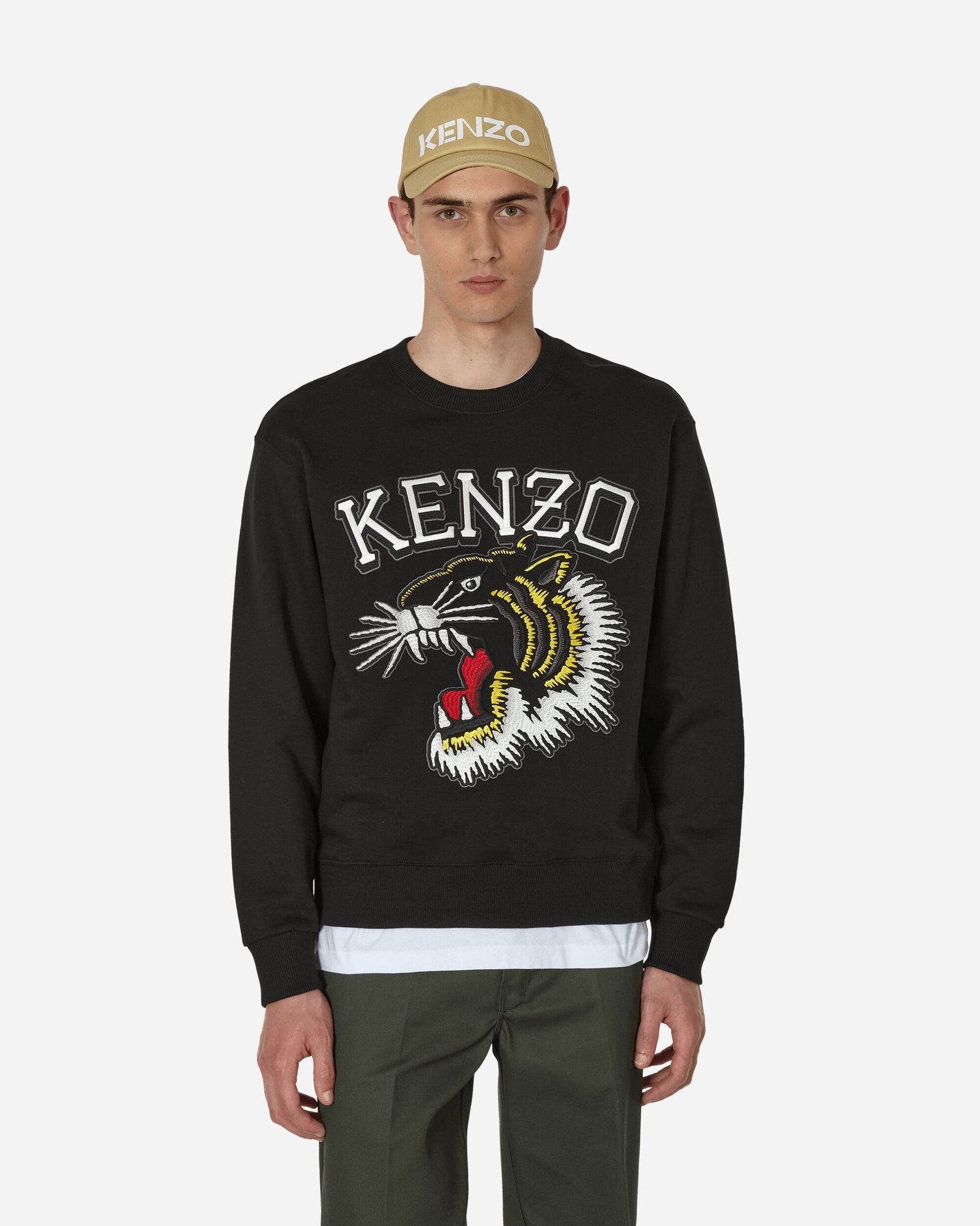 Пуловер KENZO Tiger Varsity Jungle Crewneck Черно | FD65SW0494MF 99J, 0