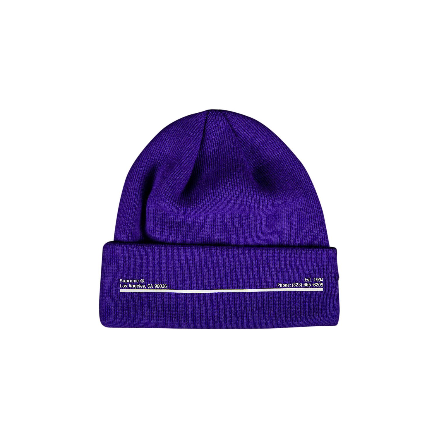 Шапка Supreme New Era x Shop Beanie - Los Angeles Лилаво | FW20BN36C PURPLE, 1