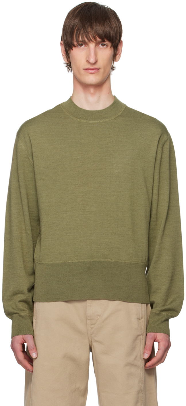 Пуловер LEMAIRE Mock Neck Sweater Зелено | TO1195 LK087