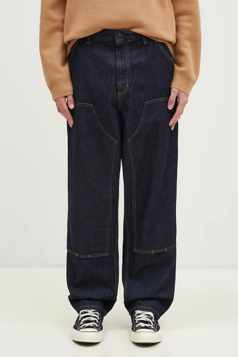 Дънки Carhartt WIP Double Knee Pant Тъмно синьо | I032699.102