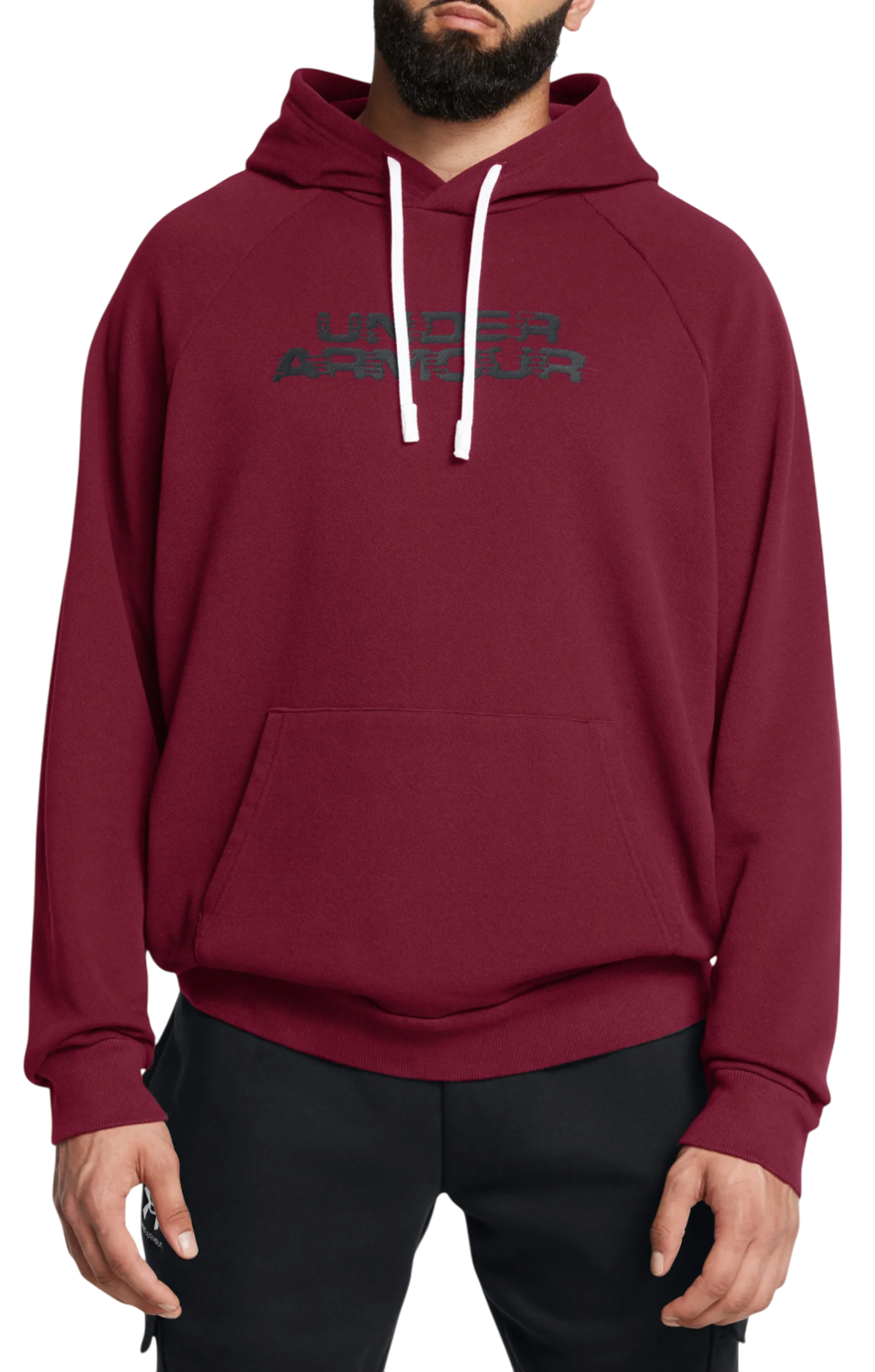 Суитчър Under Armour Under Armour Rival Fleece Textured Hoodie Бургунди | 1389428-625, 0