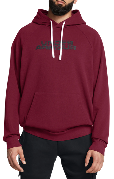 Суитчър Under Armour Under Armour Rival Fleece Textured Hoodie Бургунди | 1389428-625, 0