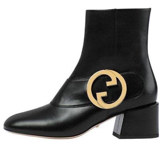 Кецове и обувки Gucci Blondie Leather Ankle Boots Черно | 700016-C9D00-1000