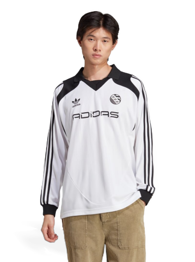 Фланелка adidas Originals Oversized Long Sleeve Jersey Бяло | IW3643