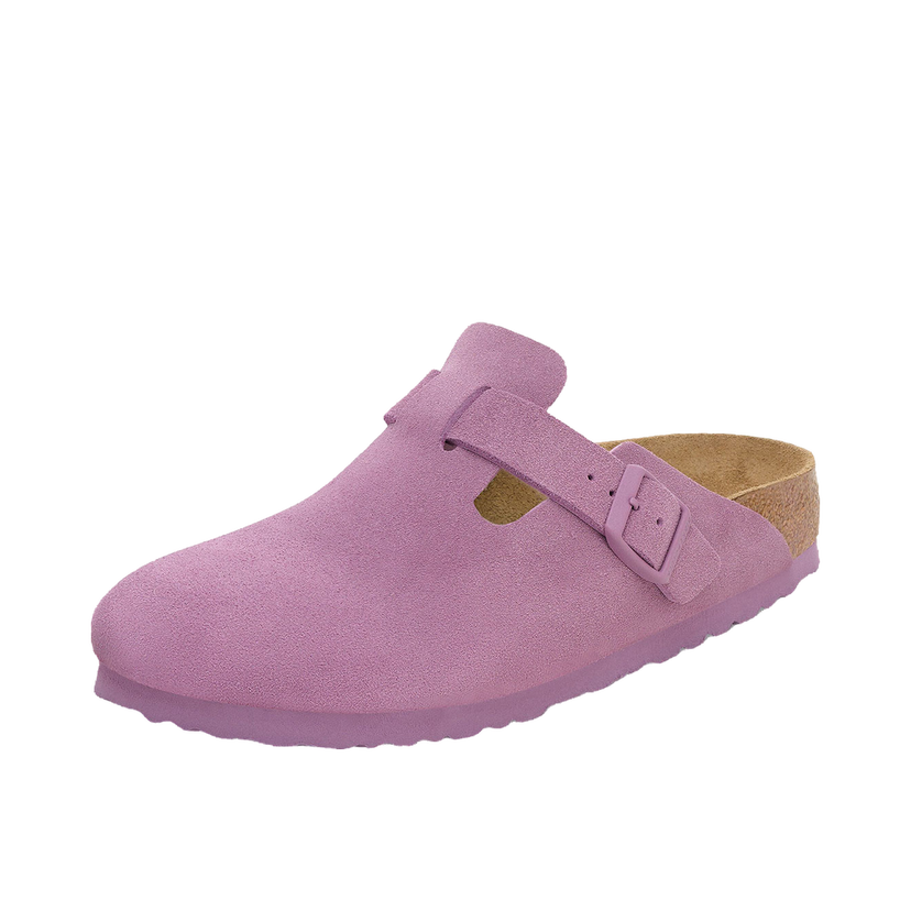 Кецове и обувки Birkenstock Boston Suede Leather Regular Fit Лилаво | B1030626