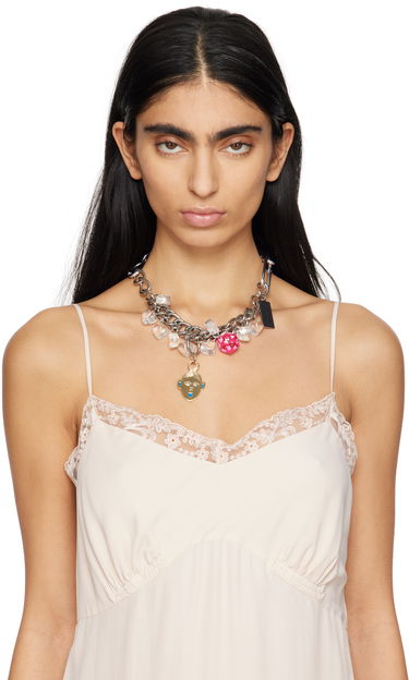 Колие Chopova Lowena Chopova Lowena Kiss BFF Charm Necklace Металик | 6596, 1