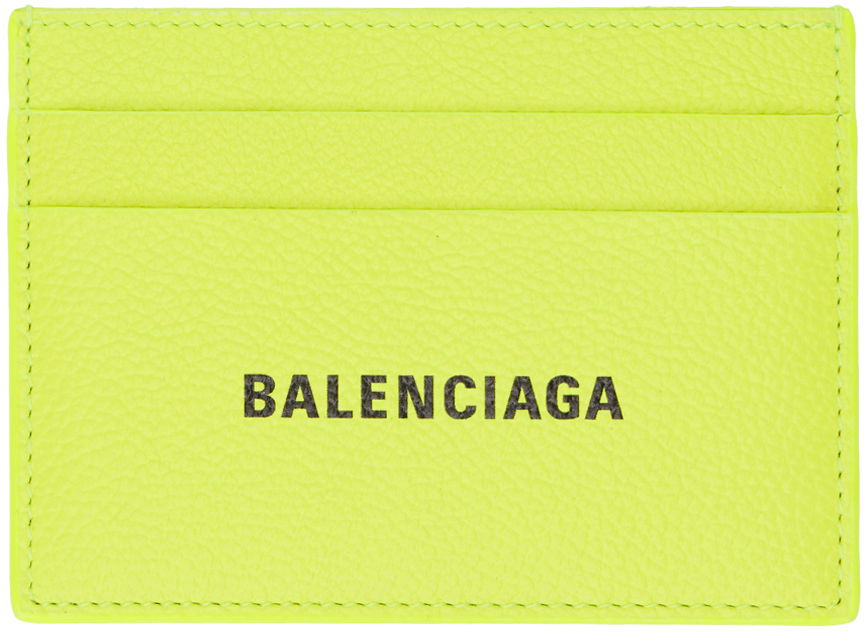 Портфейл Balenciaga Printed Card Holder Жълто | 594309-2UQ13-7260, 0