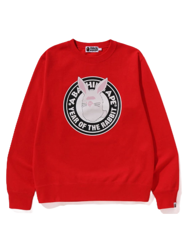 Пуловер BAPE Year of the Rabbit Ape Head Crewneck Червено | 1J20-113-001