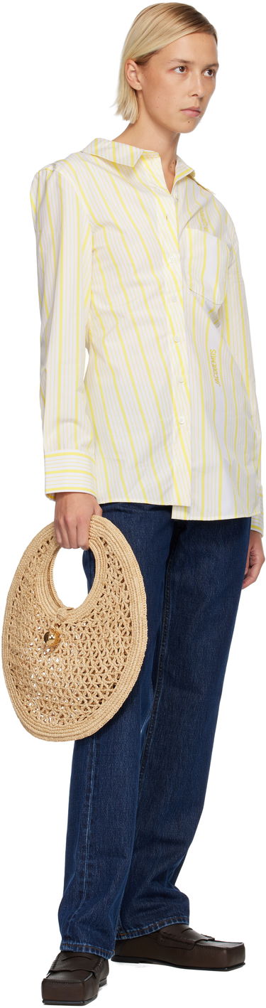 Голяма пазарска чанта Jacquemus La Croisière 'The Spiaggia small round' Tote Бежово | BAW00420AW00513, 3