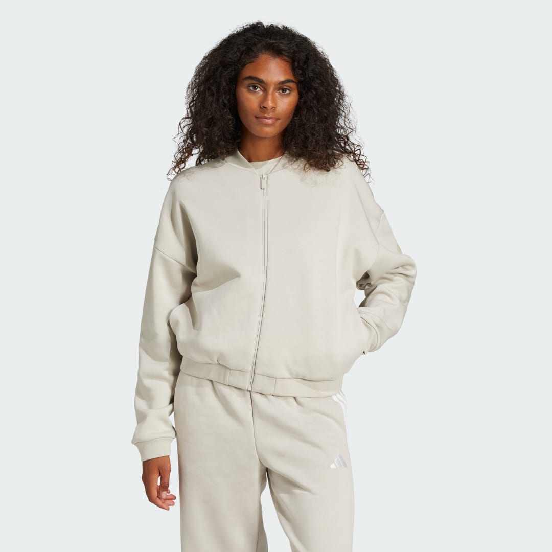 Суитчър adidas Performance Essentials Logo Bomber Jacket Бежово | JD9972, 0