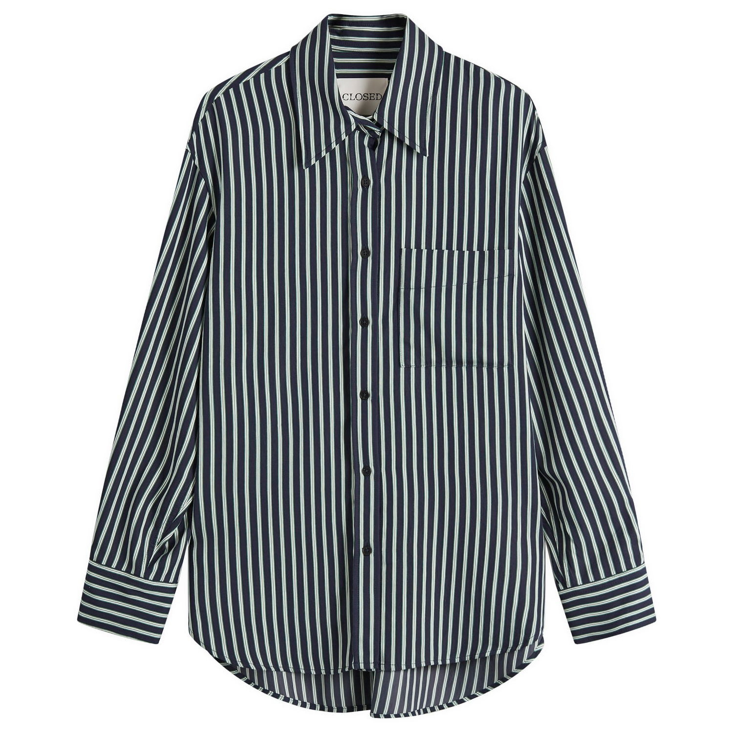 Риза CLOSED Closed Oversize Striped Shirt Тъмно синьо | C94241-54W-22, 0