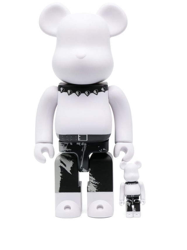 Bearbrick x Andy Warhol x The Rolling Stones (Sticky Fingers) 100% & 400% Set - White