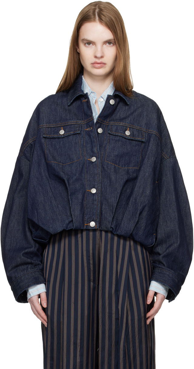 Bubble Hem Denim Jacket